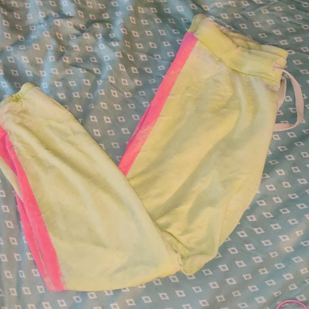 dELiA*s Neon Capri Jogger Pants Burnout